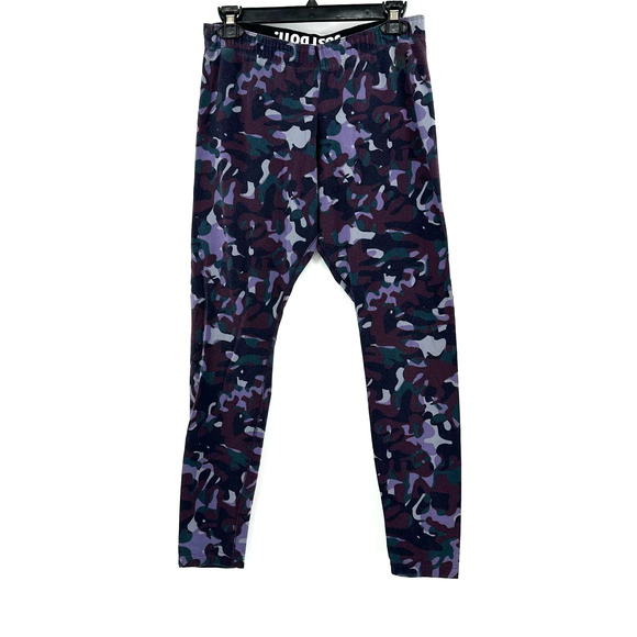 Nike size large athletic athleisure leggings‎ purple camo print - Picture 1 of 6